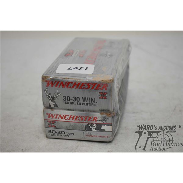 One full 20 count box and one partial 14 count box of Winchester .30-30 150 gr, 20 w/ power point an