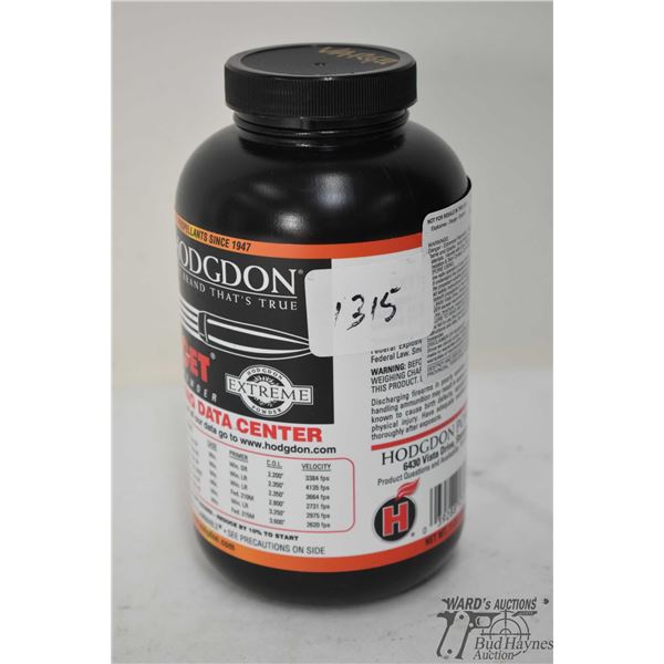 One full 1 lb container of Hodgdon Varget powder