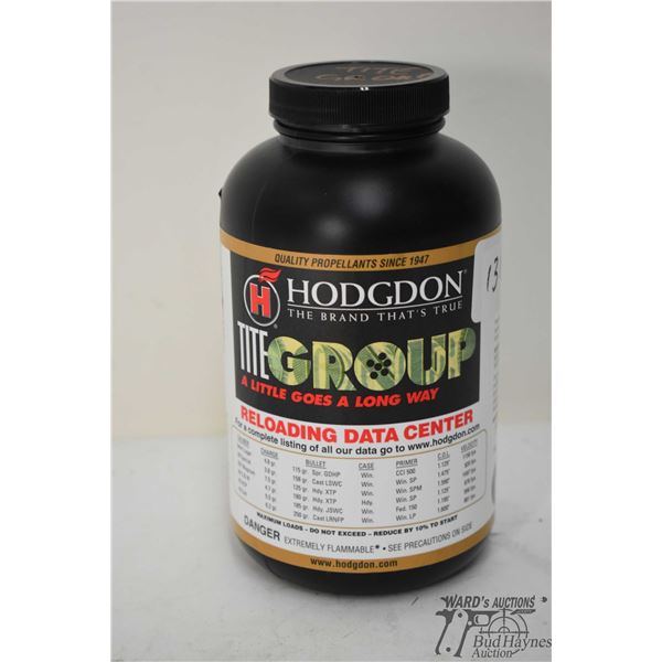 One full 1 lb container of Hodgdon Tite Group powder