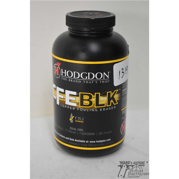 One full 1 lb container of Hodgdon CFB-BLK powder
