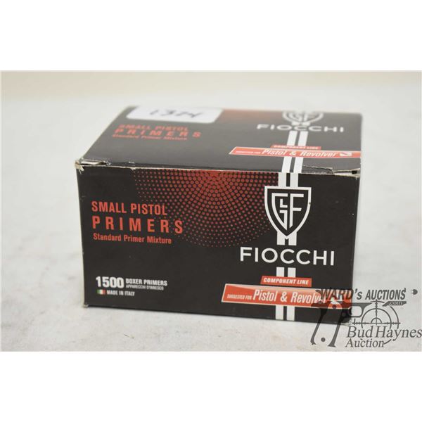 One full 1500 count box of Fiocchi small pistol primers