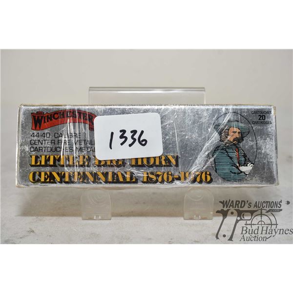 One full 20 count box Winchester Little Big Horn Centennial .44-40 200 gr SP. Box in fair condition 