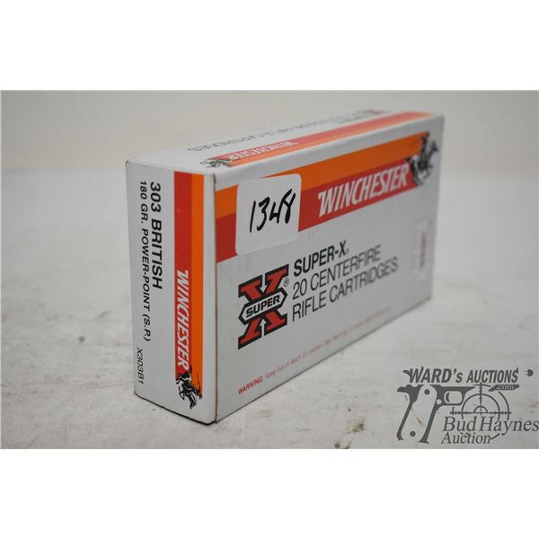 One full 20 count box Winchester .303 brit 180 gr power point