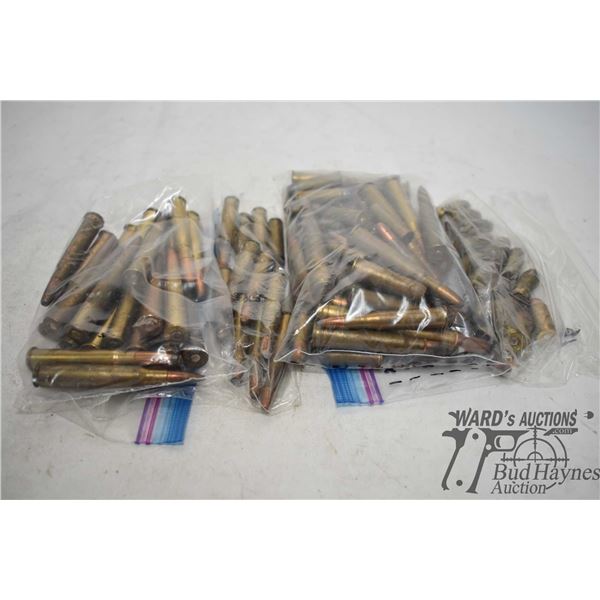 Bag w/ selection of collector ammo as per bag, plus 16 .45 auto, 21 .303 brit and 10 .22 hp converte