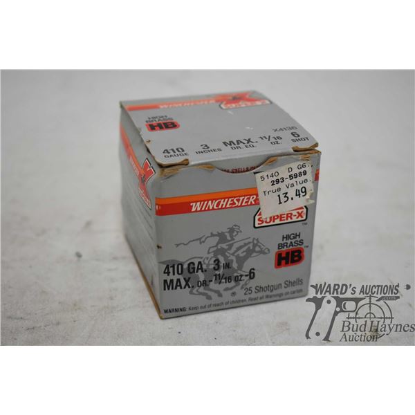 One full 25 count box Winchester Super X .410 GA 3" #6