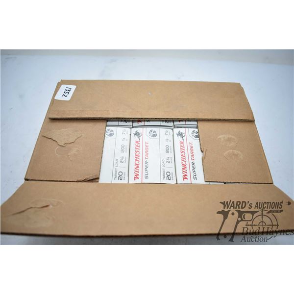 Box w/ 10 full 25 count boxes Winchester 20 GA 2 3/4" #7 1/2