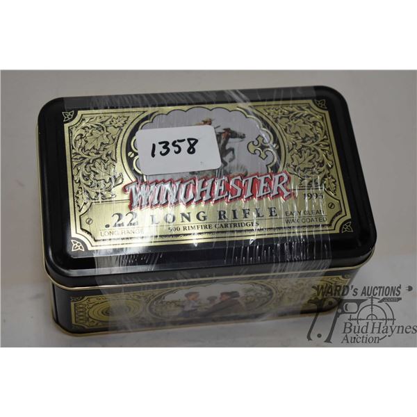 Colectors tin of 500 count Winchester Super X .22 LR 40 gr lead lubaloy coated