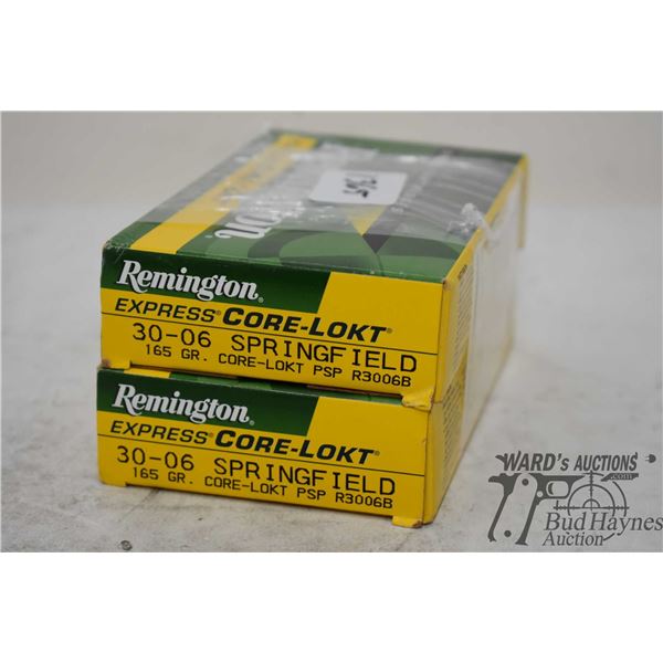 Two full 20 count boxes Remington core-lokt .30-06 sprg 165 gr PSP