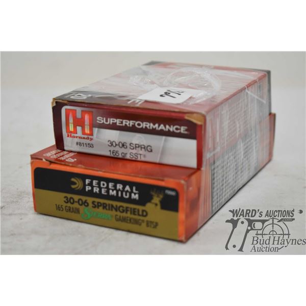 One full 20 count box Federal Vital-shok .30-06 sprg 165 gr game king BTSP and a partial 15 count bo