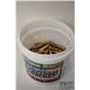 Image 1 : Small plastic bucket w/ 150 rounds of Remington .223 rem 55 gr FMJ