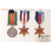 Image 2 : Three WWII medals including Defence medal in 800 silver with ribbon, 1939-1945 Star with ribbon and 