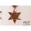 Image 5 : Three WWII medals including Defence medal in 800 silver with ribbon, 1939-1945 Star with ribbon and 