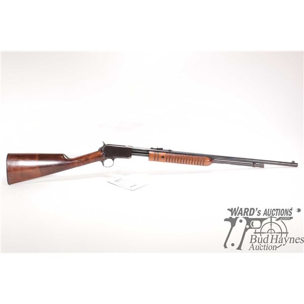 Non-Restricted rifle Rossi model Trombone, 22 S, L & LR pump action, w/ bbl length 23" [Blued barrel