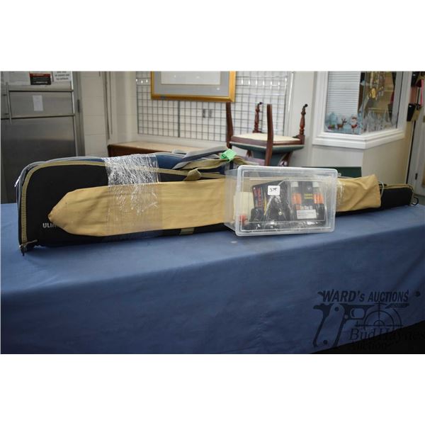 New in pack of Hoppes gun blueing kit, three trigger locks, one cable lock, two packs of pellets and