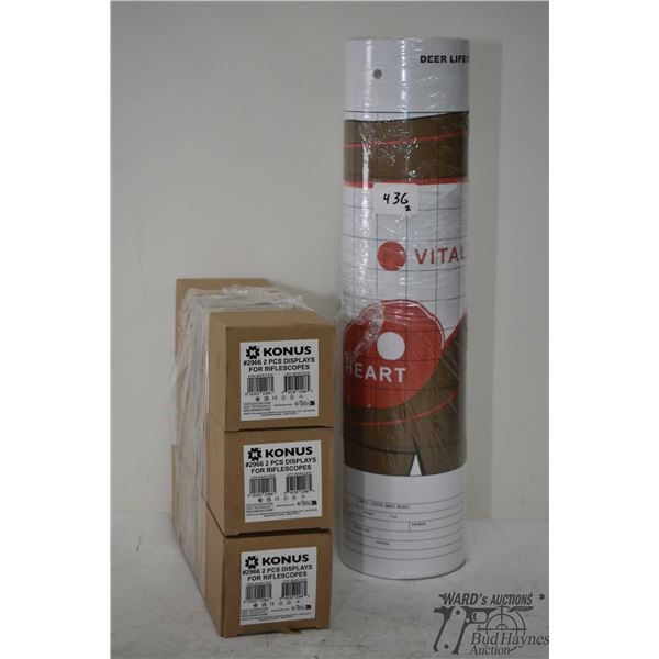 Six new rifle scope stands and 30 life size vital targets