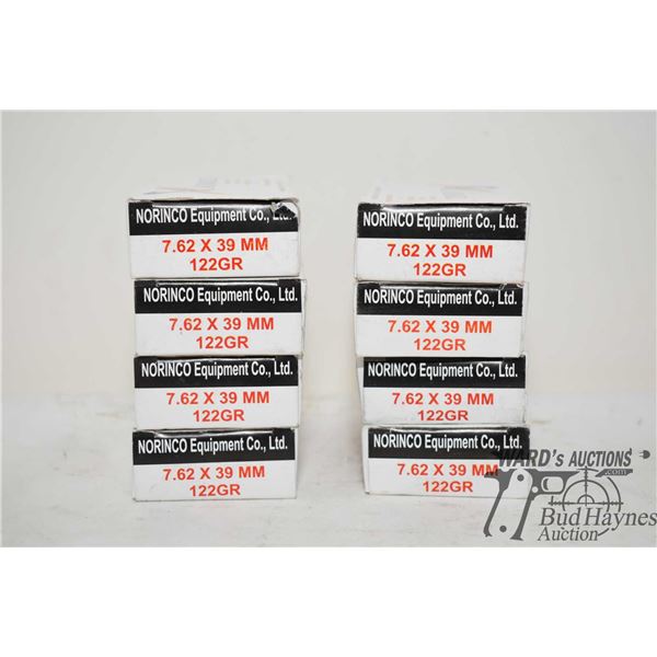 Nine full 20 count boxes Norma 7.62x39 122 gr FMJ