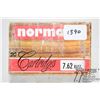 Image 1 : One full 20 count box Norma 7.62 Russian 180 gr soft point