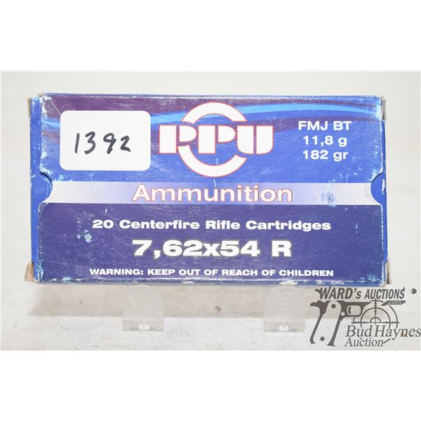 One full 20 count box PPU 7.62x54 R 182 gr FMJ-BT