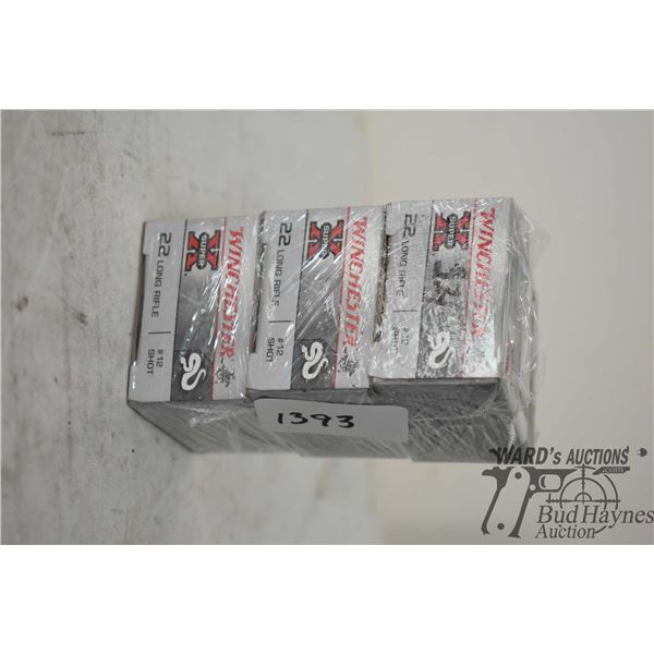 Two full 50 count boxes and a partial 24 count box Winchester .22 LR #12 shot pest control