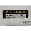 Image 2 : One full 20 count box Sellier & Bellot 9.3x62 286 gr SP