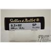 Image 2 : One full 20 count box Sellier & Bellot 9.3x62 286 gr SP