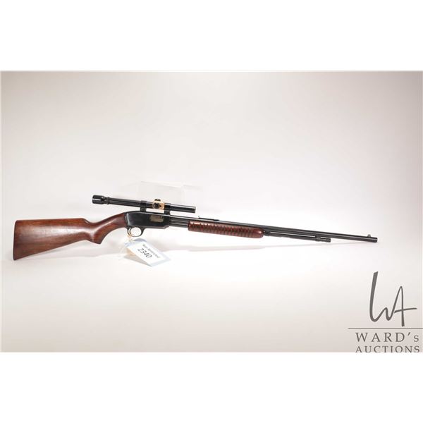 Non-Restricted rifle Winchester model 61 (circa 1956), .22 S, L & LR pump action, w/ bbl length 24" 