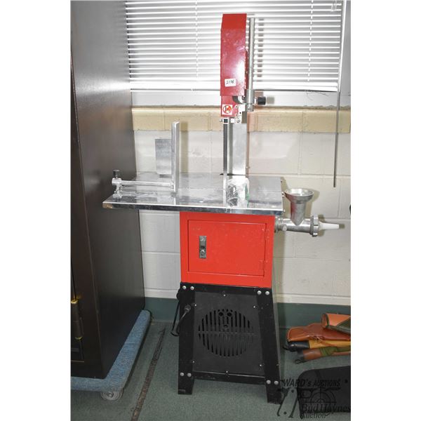 Band saw style meat saw ser no RDQ250 3/4 hp motor cuts up to 240mm in depth and 250mm in width, com