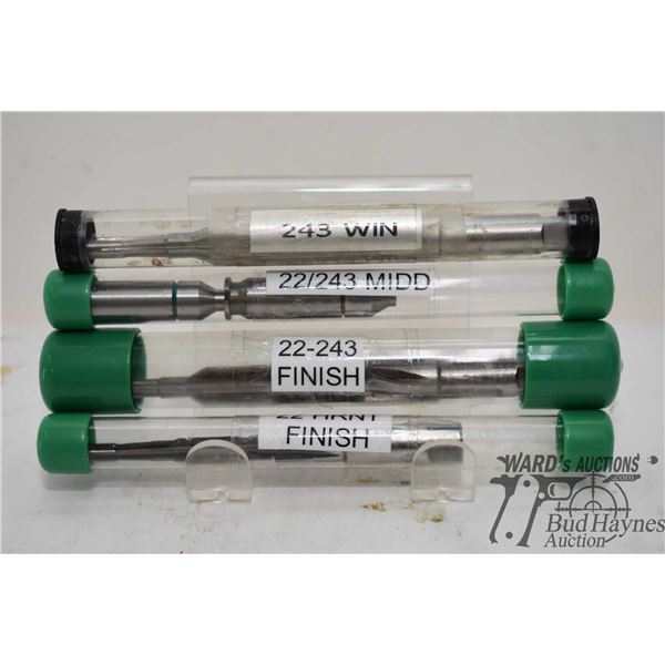 3 reamers including 22 Hornet finisher, 242 Win finisher, 22-243 finisher, plus a set of go no-go ga