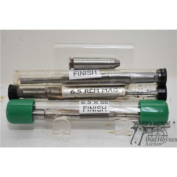 Three 6.5 reamers including 6.5x55 finish, 6.5 Rem Mag and 6.5/06 finish plus a 6.5x55 go gauge