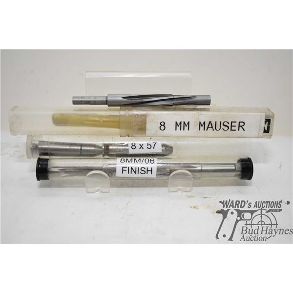 3 Reamers including 8mm/06 finisher, 8mm mouser finisher, 8mm N&T, plus a set of 7x57 go-nogo gauges