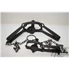 Image 1 : Two leg hold traps including double spring Victor Oneida and a single spring unmarked