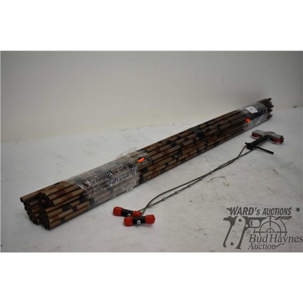 Easton Gamegetter II aluminum arrows and a bow press