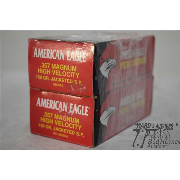Two full 50 count boxes American Eagle .357 mag 158 gr jacketed H.P.