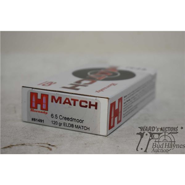 One full 20 count box Hornady match 6.5 creedmoor 120 gr Eld.