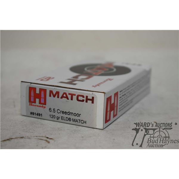 One full 20 count box Hornady match 6.5 creedmoor 120 gr Eld.