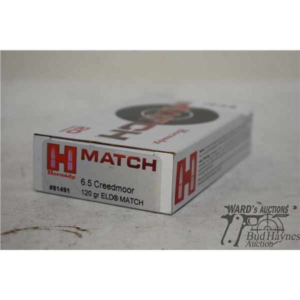 One full 20 count box Hornady match 6.5 creedmoor 120 gr Eld.