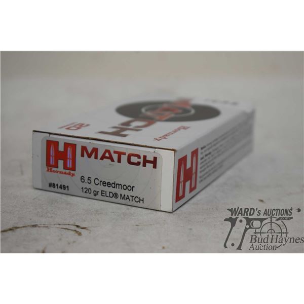 One full 20 count box Hornady match 6.5 creedmoor 120 gr Eld.