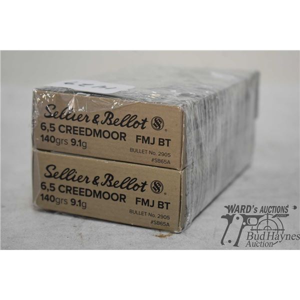 Two full 20 count boxes Sellier & Bellot 6.5 creedmoor 140 gr FMJ BT