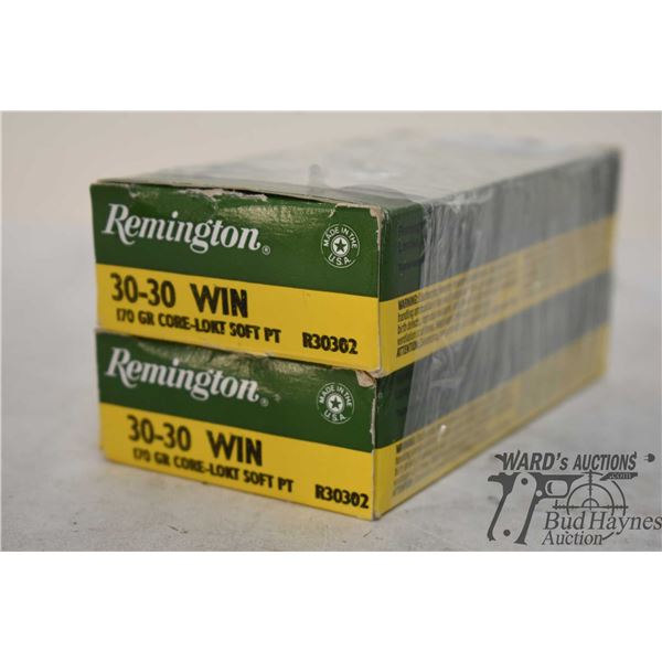 Two full 20 count boxes Remington .30-30 win 170 gr cor-lokt soft point