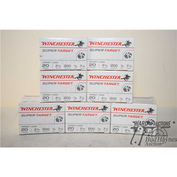 Seven full 25 count boxes Winchester super target 20 GA 2 3/4" #7 1/2