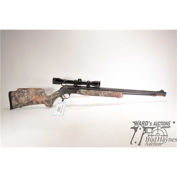 Non-Restricted rifle BPI Connecticut Valley model Optima, .50 cal percussion Single shot hinge break