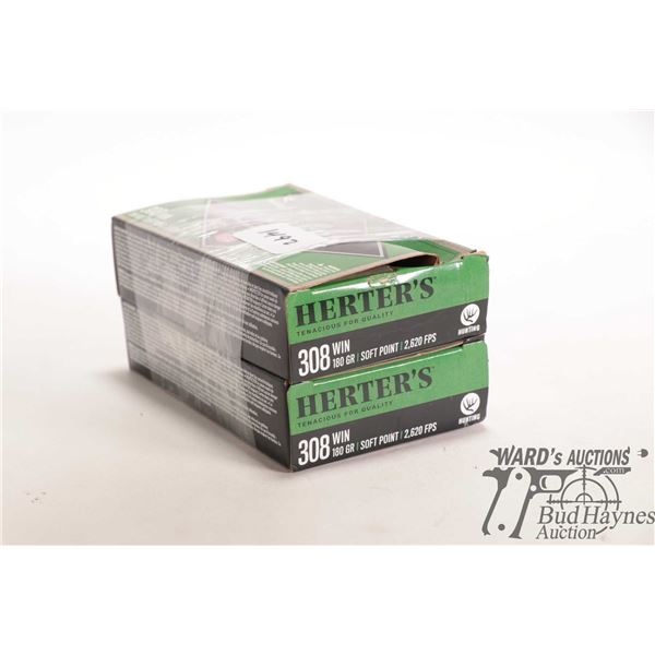 Two full 20 count boxes of Herter's .308 WIN 180 grain soft point