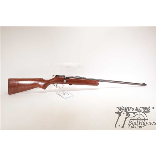 Non-Restricted rifle Cooey model 39, 22 S, L & LR Single shot bolt action, w/ bbl length 22" [Blued 
