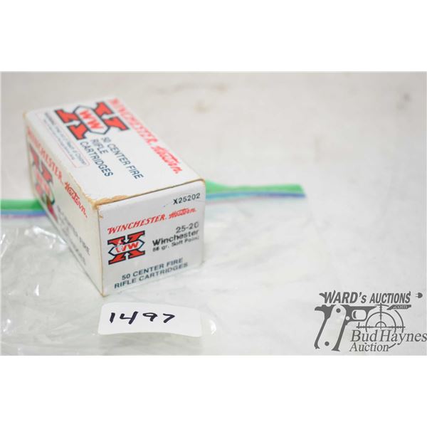 One full 50 count box of Winchester WWX 25-20, 86 grain soft point