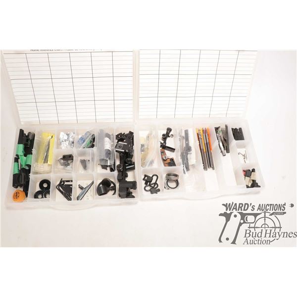 Two trays of assorted style rifle and hand gun sights