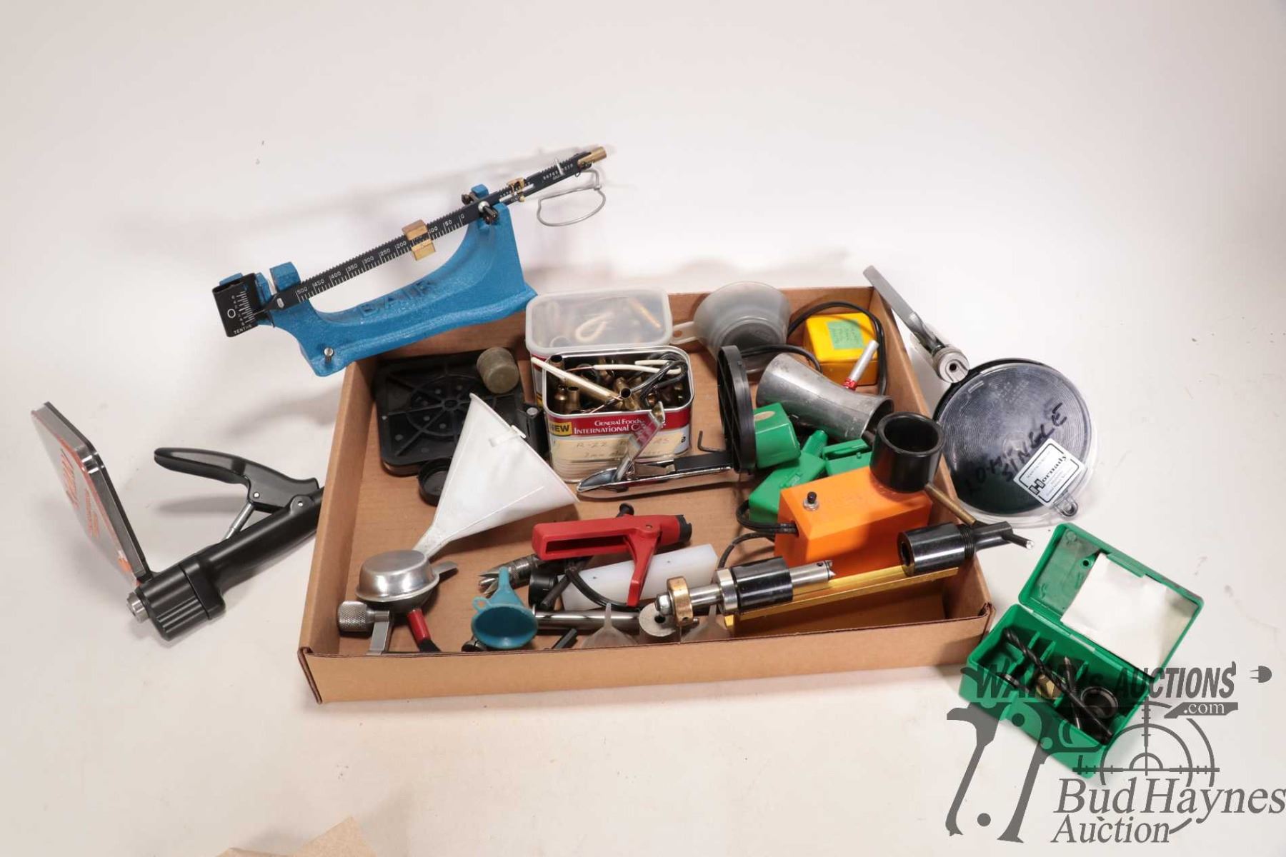Workmate For Reloading Selection of loading tools including reamer, scale, primer installer ...