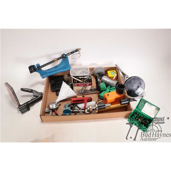 Selection of loading tools including reamer, scale, primer installer and powder measurers