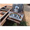 Image 13 : Equipment Hauler Double Axle Trailer License 413KZA, 74" x Approx 16 'L