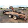Image 1 : Equipment Hauler Double Axle Trailer License 413KZA, 74" x Approx 16 'L
