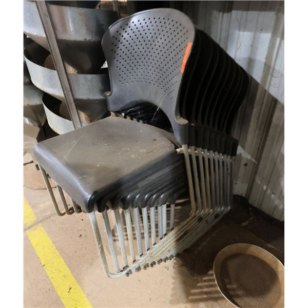 Qty Approx. 9 Stacking Plastic Chairs